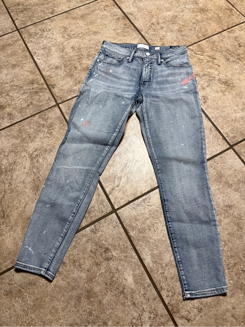 Lucky Brand Mid Rise Skinny Jeans in Light Blue Denim